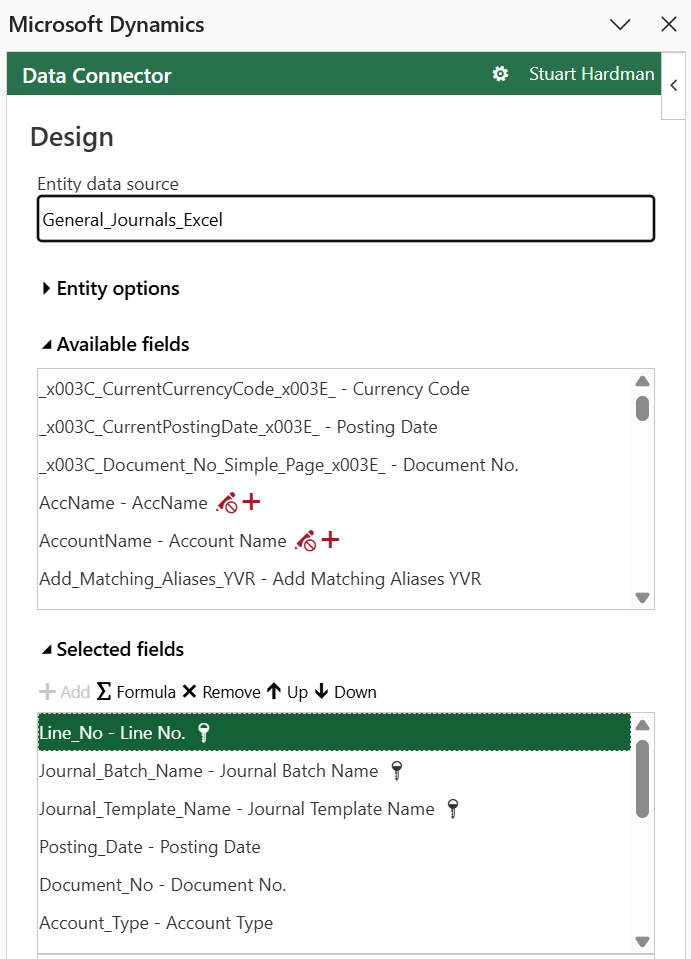 Consolidation Eliminations Journal Business Central Data Connector